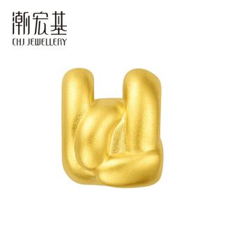 潮宏基 Paul Frank（大嘴猴）24K纯帅系列 摇滚 3D硬金 黄金/足金串珠