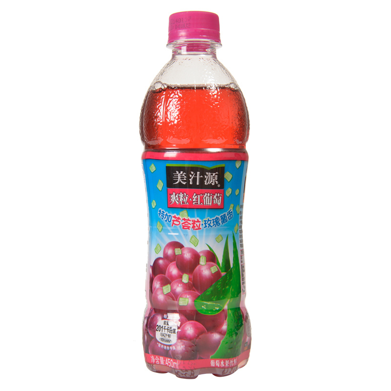 【武商网超级生活馆】美汁源爽粒红葡萄450ml