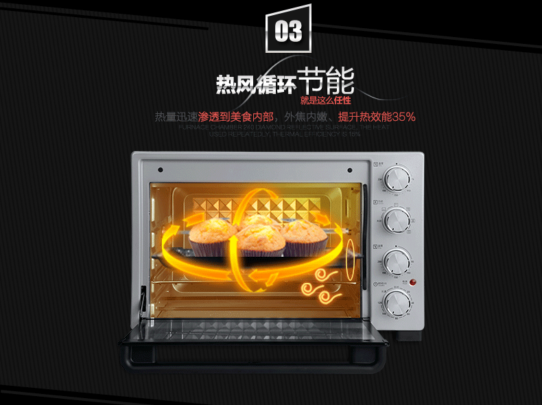midea/美的 电烤箱t3-l324b 上下独立控温烤叉热风全温型烘培
