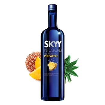 精酒门 美国 原装进口洋酒 skyy深蓝牌 深蓝伏特加菠萝口味750ml