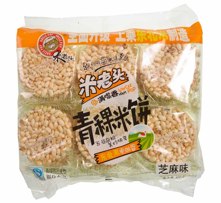 【天顺园店】米老头田野青稞米饼(芝麻)400g(编码:243700)