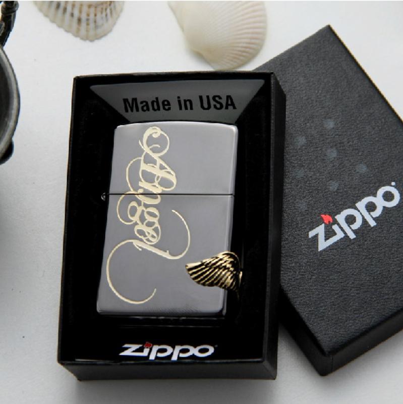 武商网国广店-专柜正品 zippo 打火机黑冰 爱心天使翅膀 loveangel 爱