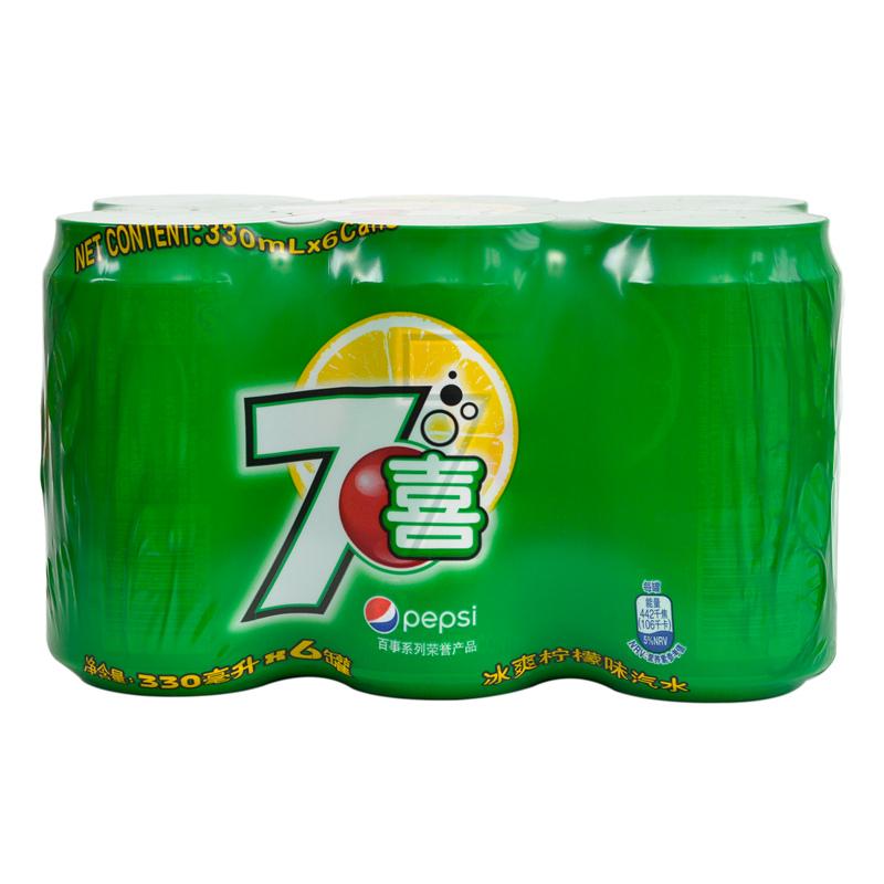 【天顺园店】七喜拉罐六连包330ml*6(编码:289791)