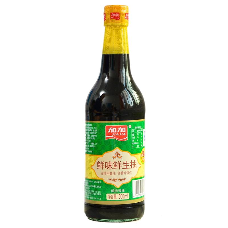 【天顺园店】加加鲜味鲜生抽500ml(编码:223458)