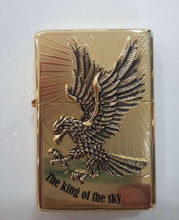芝宝(zippo)纯铜雕刻老鹰图案打火机