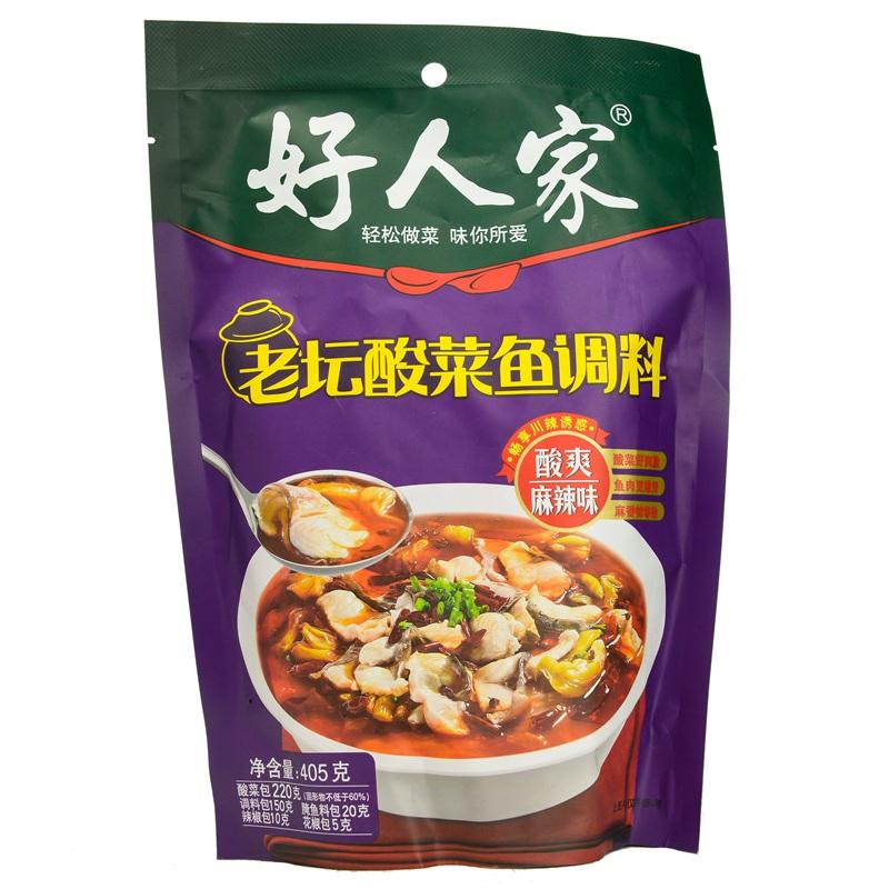 【天顺园店】好人家老坛酸菜鱼(酸爽麻辣味)405g(编码:542225)