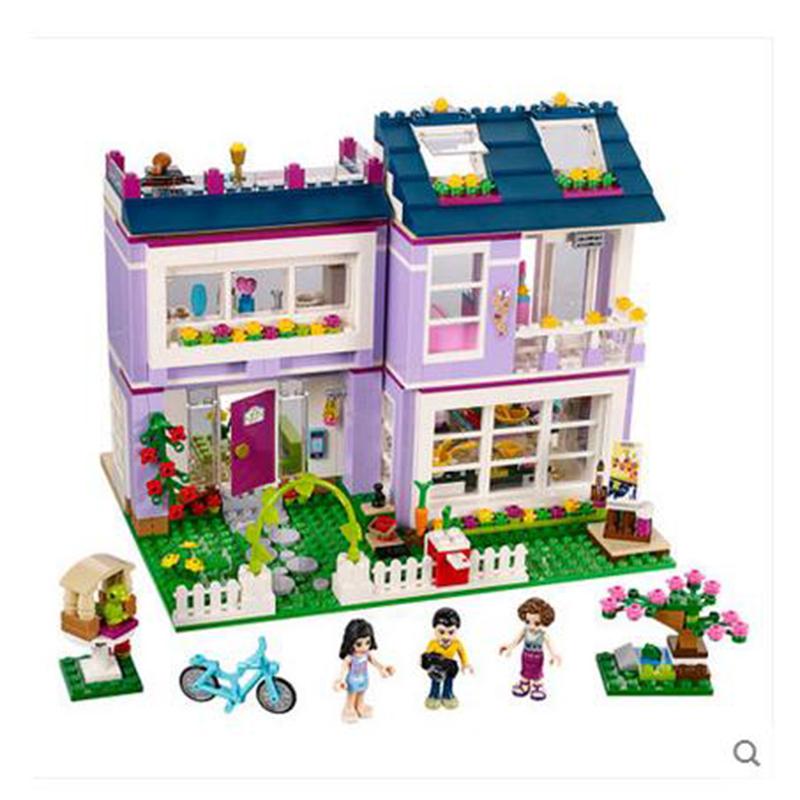 乐高好朋友系列41095艾玛的房子lego friends 积木玩具拼搭