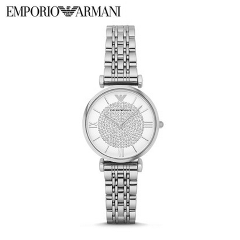 emporio armani 阿玛尼女表精钢带 时尚石英表 ar1925