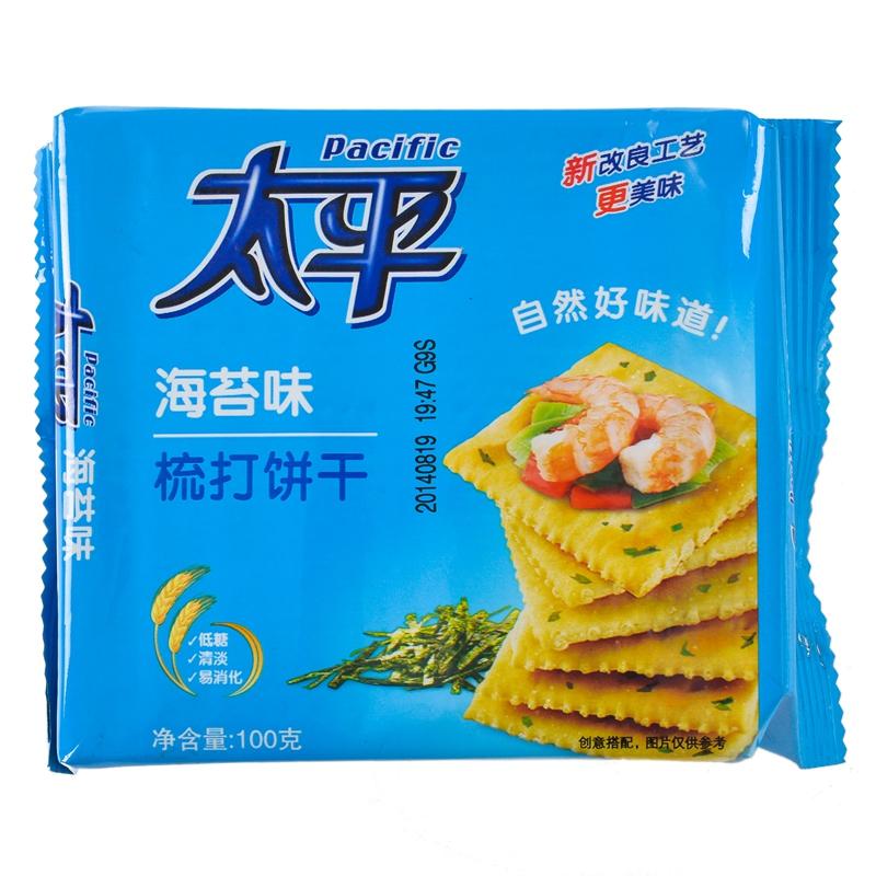 【华师店】太平海苔味苏打饼干100g(条码:6901668200303)