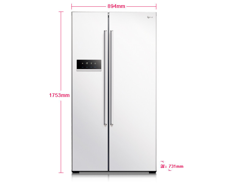 lg gr-b2078dkd对开门冰箱 526升变频 风冷 家用冰箱