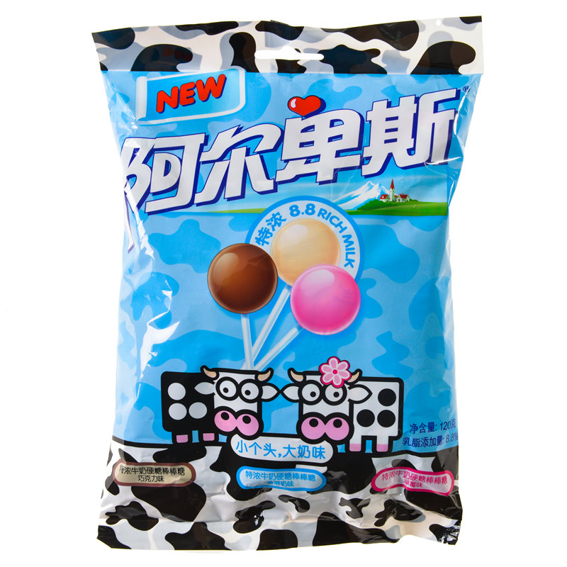 【天顺园店】阿尔卑斯特浓牛奶棒棒糖120g(编码:418817)