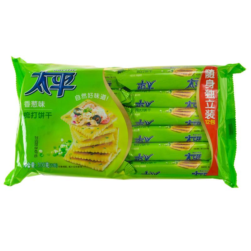 【超级生活馆】卡夫太平梳打香葱饼干300g(编码:496378)