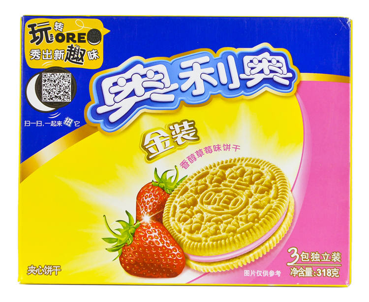 【超级生活馆】卡夫奥利奥金装香醇草莓味318g(编码:466506)