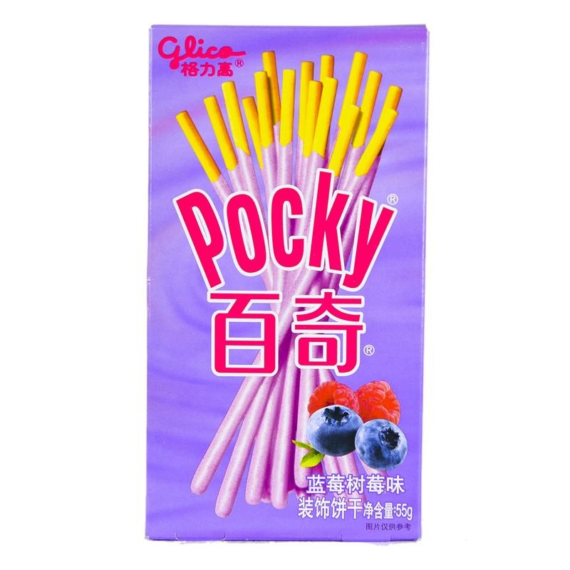 【超级生活馆】格力高百奇蓝莓树莓口味55g(编码:519225)