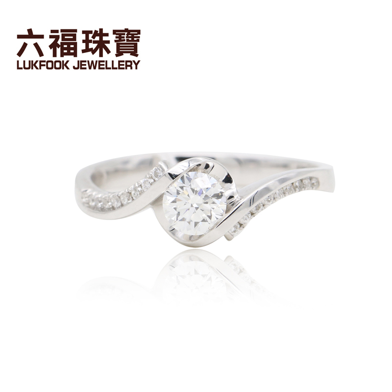 六福 06PJ1U43609 金Au750（白色）钻石戒指