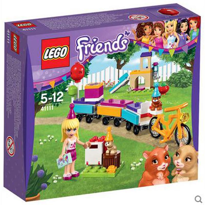 3月新品樂高好朋友系列41111寵物派對小火車lego friends積木玩具