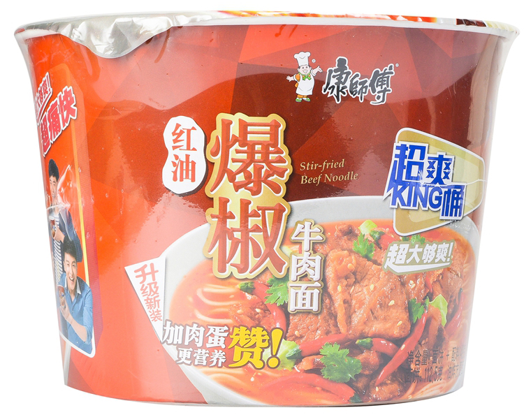 【天顺园店】康师傅桶爆椒牛肉超爽king桶149g(编码:363204)