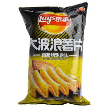 【华师店】乐事大波浪薯片香脆烤鸡翅味40g(条码:6924743918665)