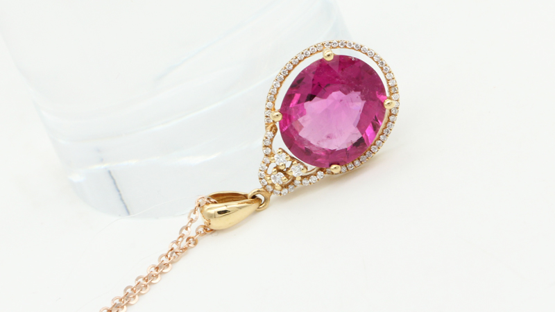 戴维丹黎 金750碧玺吊坠21667916【盛夏光年】