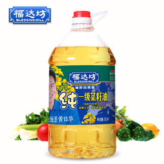 【非转基因】福达坊 一级菜籽油 5L 机械压榨工艺 吸收率高