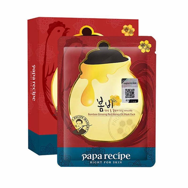 paparecipe春雨红参蜂蜜精油面膜25g*10片/盒