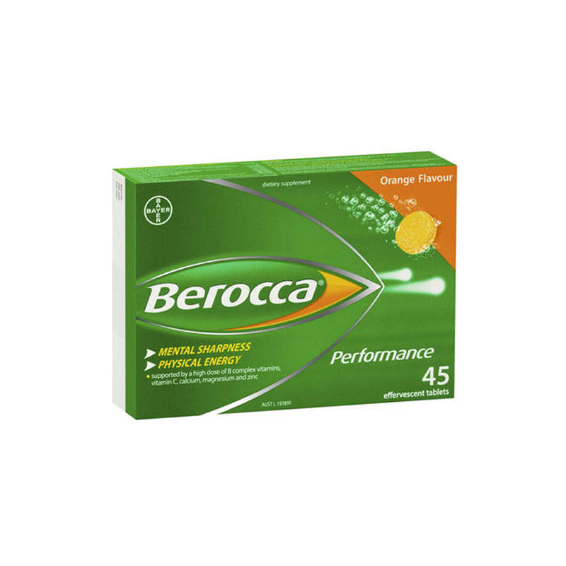 【澳洲直邮】bayer拜耳berocca维生素c b钙镁锌泡腾片vc 45片(到货