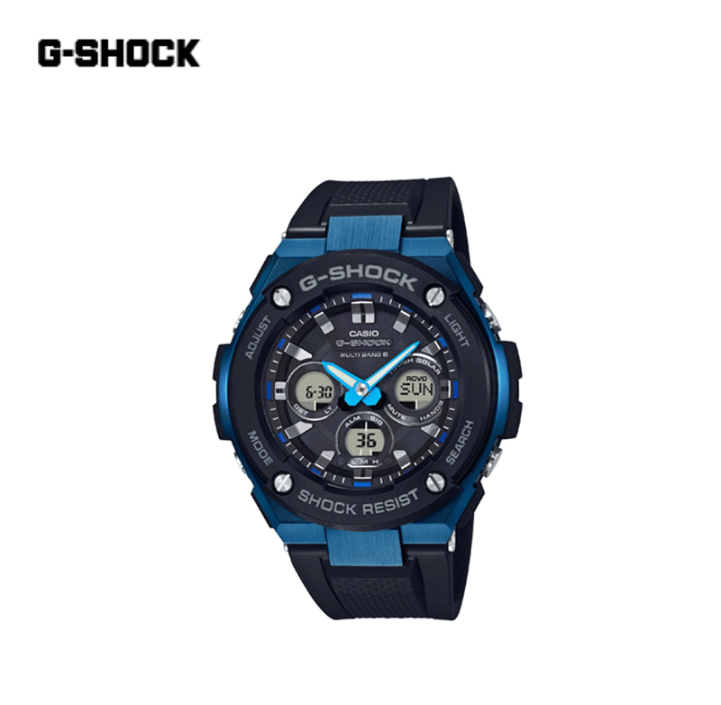 【预售】casio卡西欧手表男g-shock运动太阳能电波 gst-w300g-1a2