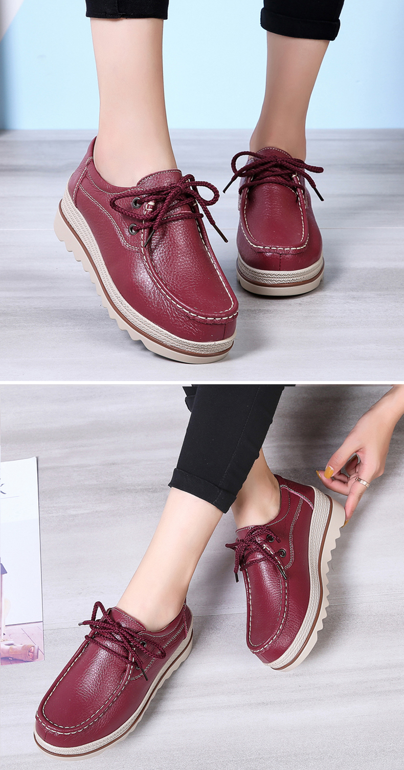 卡狮品女鞋皮鞋休闲鞋商务牛皮鞋女士正装职业潮流时尚舒适透气简约yb