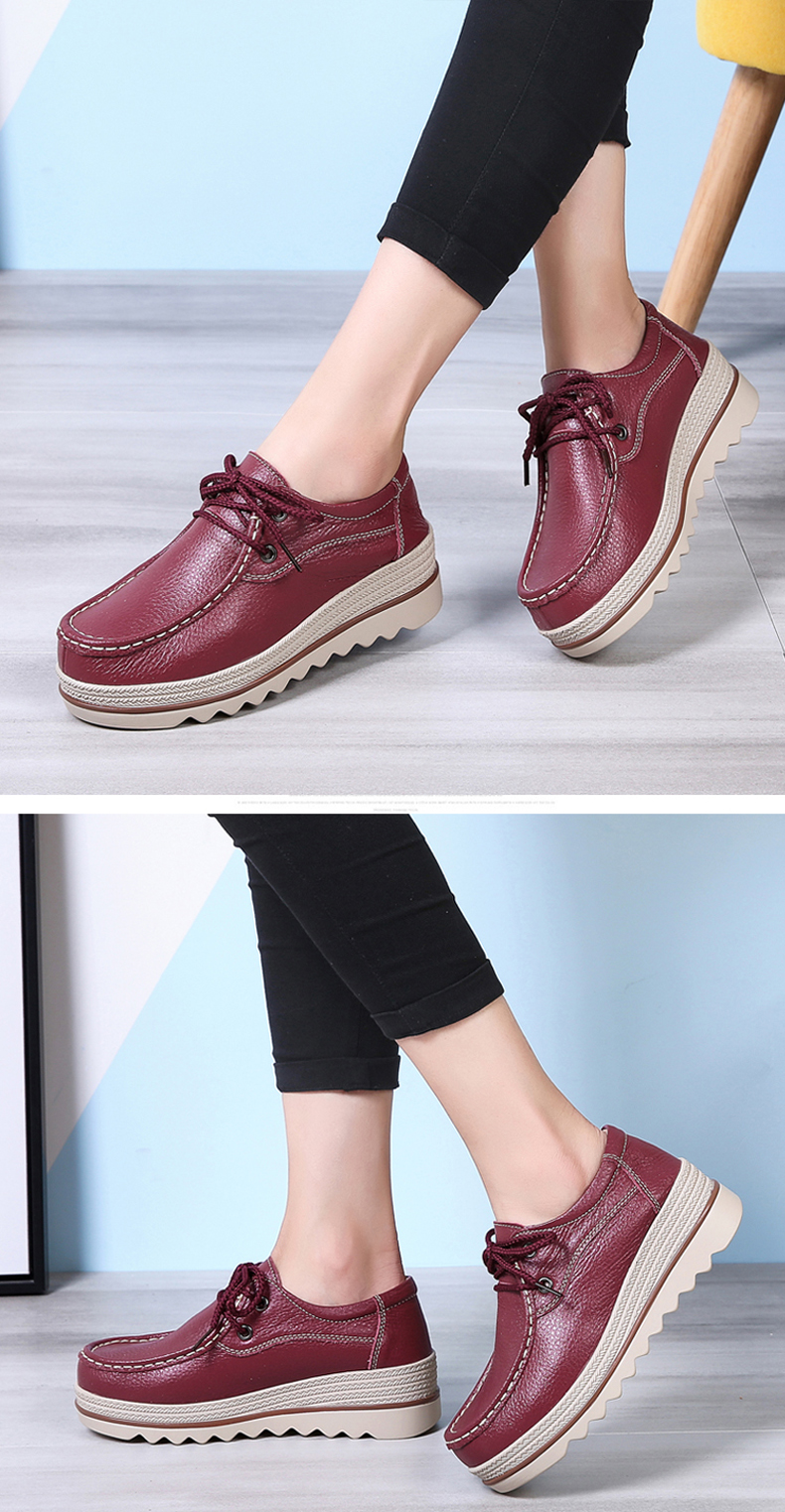 卡狮品女鞋皮鞋休闲鞋商务牛皮鞋女士正装职业潮流时尚舒适透气简约yb