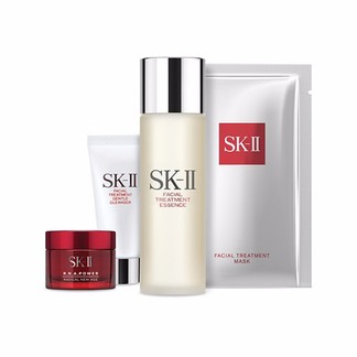SK-II START KIT畅销体验套装 **水75ml+肌源赋活修护精华霜15g+洗面奶20g+护肤面膜1P