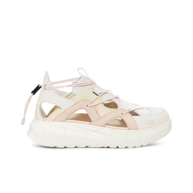 ugg2022新款女士凉鞋糖果色撞色休闲弹力鞋带沙滩鞋单鞋