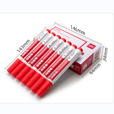 得力S536白板笔（红色）10支/盒(BG)【限中建三局采购，其他订单不发货】